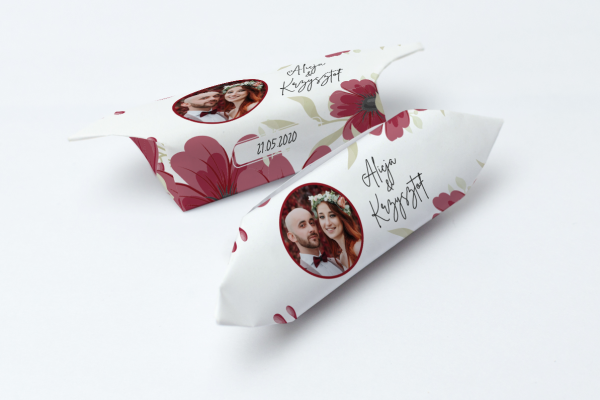 Krówka weselna ze zdjęciem 1kg -  wzór 11