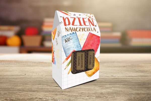 Prezent na Dzień Nauczyciela - Krówki w pudełeczku - Nauczyciel z klasą