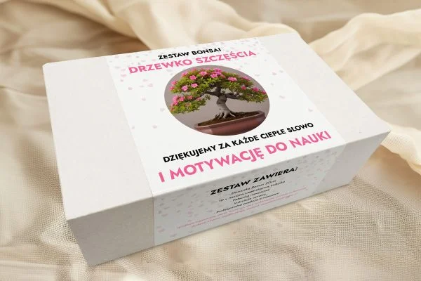 Drzewko szczęścia - Prezent z okazji Dnia Nauczyciela - Zestaw Bonsai - Lagerstremia Indyjska