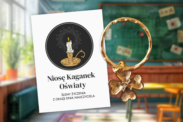 Breloczek - Prezent na Dzień Nauczyciela - Wzór 4 - Kaganek Oświaty