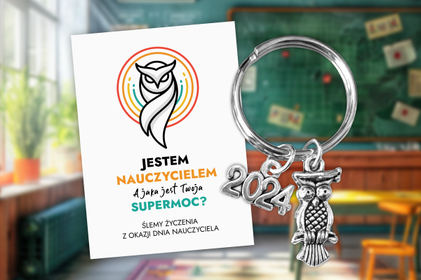 Breloczek - Prezent na Dzień Nauczyciela - Wzór 6 - Supermoce 2