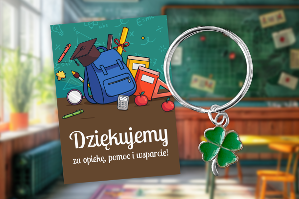 Breloczek - Prezent na Dzień Nauczyciela - Wzór 10 - Przybory Szkolne