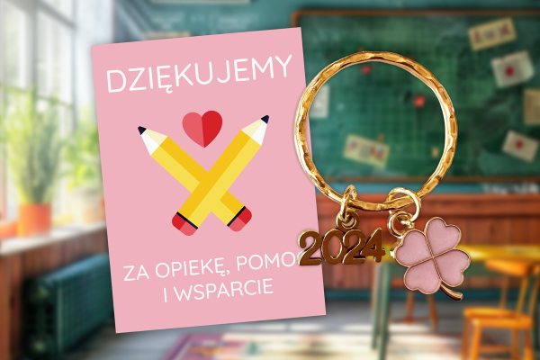 Breloczek - Prezent na Dzień Nauczyciela - Wzór 11 - Skrzyżowane Ołówki
