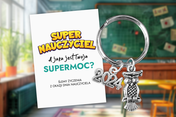 Breloczek - Prezent na Dzień Nauczyciela - Wzór 5 - Supermoce 1