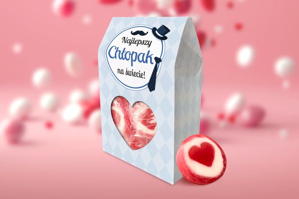 Cukierki w pudełeczku - Prezent na Dzień Chłopaka - Wzór 3 - Najlepszy chłopak