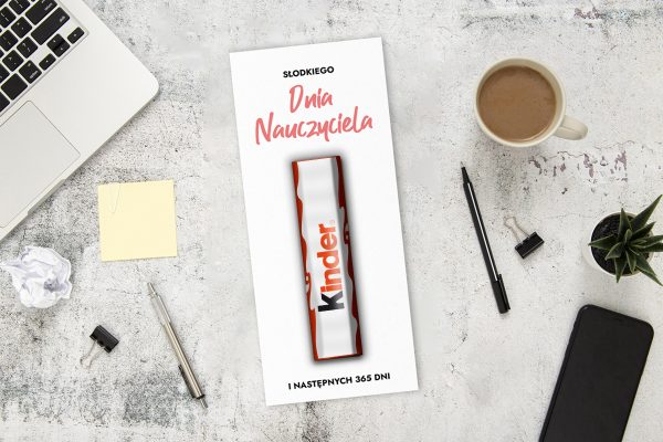 Czekoladka Kinder - Prezent na Dzień Nauczyciela - Słodkiego dnia nauczyciela
