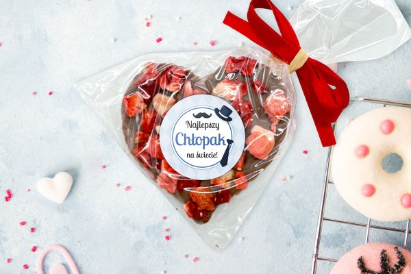 Czekolada serce 20g - Prezent na Dzień Chłopaka - Wzór 3 - Najlepszy Chłopak
