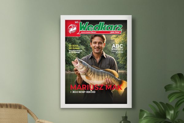 Personalizowana okładka - Prezent na Dzień Chłopaka - Wędkarz - Plakat
