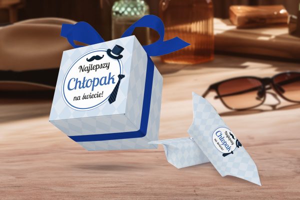 Krówki w pudełeczku - Prezent na Dzień Chłopaka - Wzór 3 - Najlepszy chłopak
