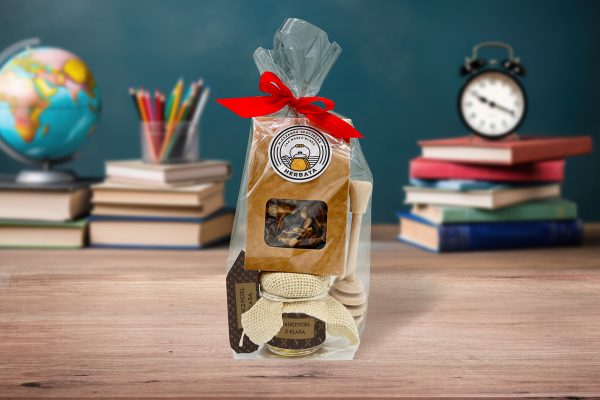 Zestaw Prezentowy Mini 2 na Dzień Nauczyciela - Herbata, Miód, Krówka - Nauczyciel z klasą