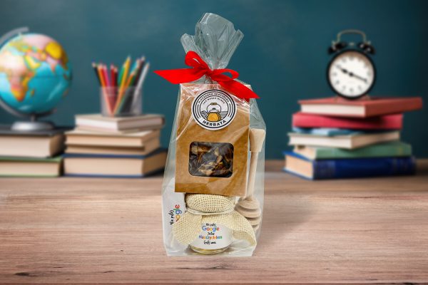 Zestaw Prezentowy Mini 2 na Dzień Nauczyciela - Herbata, Miód, Krówka - Nie pytaj Google