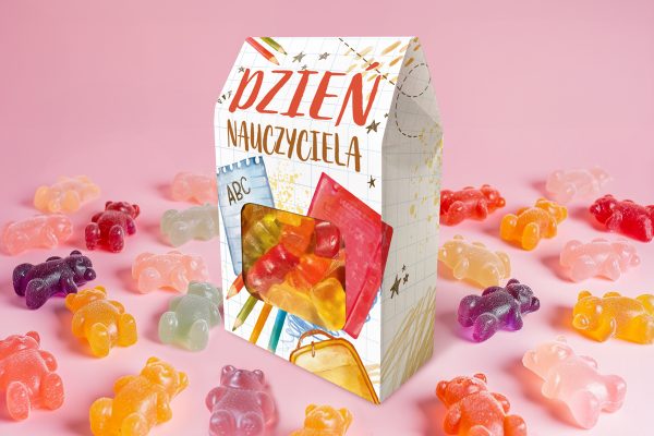 Żelki w pudełeczku - Prezent na Dzień Nauczyciela - Wzór 2- Dzień nauczyciela