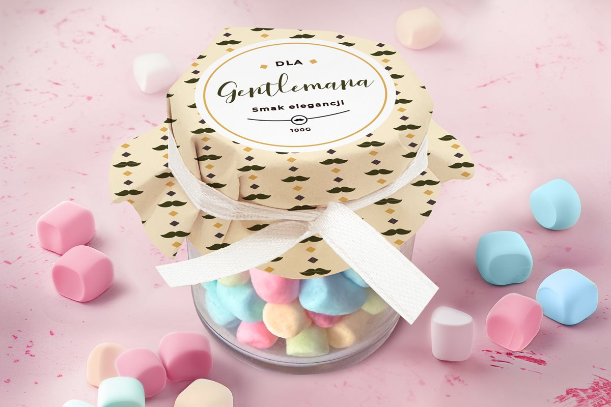 Pianki w słoiczku - Prezent na Dzień Chłopaka - Wzór 1 - Dla Gentlemana