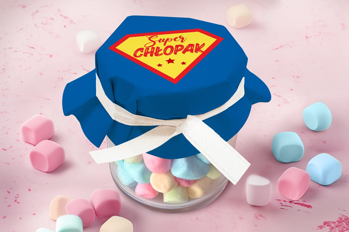 Pianki w słoiczku - Prezent na Dzień Chłopaka - Wzór 2 - Super Chłopak