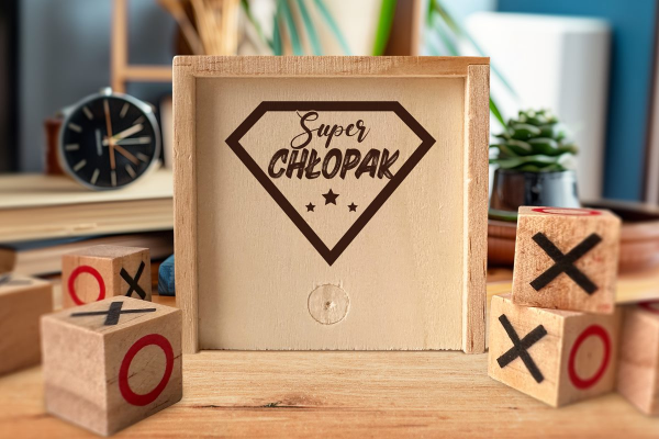 Gra kółko i krzyżyk - Prezent na Dzień Chłopaka - Wzór 2 - Super chłopak