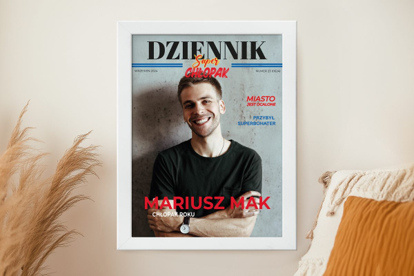 Personalizowana okładka - Prezent na Dzień Chłopaka - Super Chłopak- Plakat
