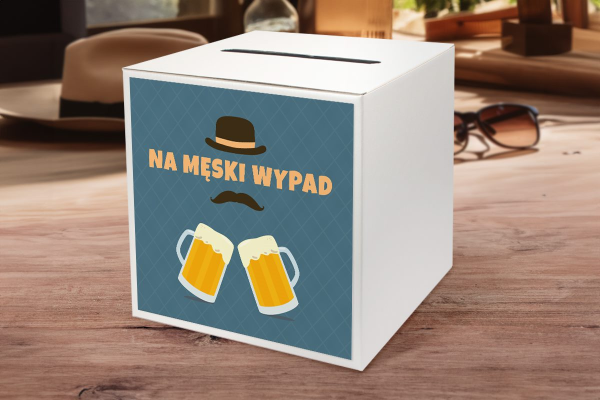 Skarbonka - Prezent na Dzień Chłopaka - Wzór 4 - Męski wypad