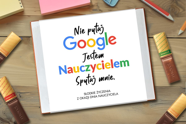 Merci z Owijką - Prezent na Dzień Nauczyciela - Wzór 2 - Nie pytaj Google