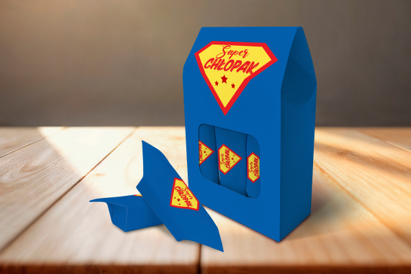 6 Krówek w pudełeczku - Prezent na Dzień Chłopaka - Wzór 2 - Super chłopak