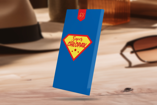 Czekolada Terravita - Prezent na Dzień Chłopaka - Wzór 2 - Super chłopak