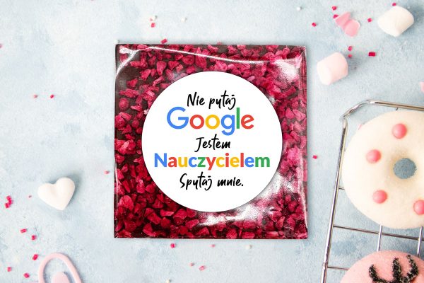 Czekolada kostka 20g - Prezent na Dzień Nauczyciela - Wzór 2 - Nie pytaj Google