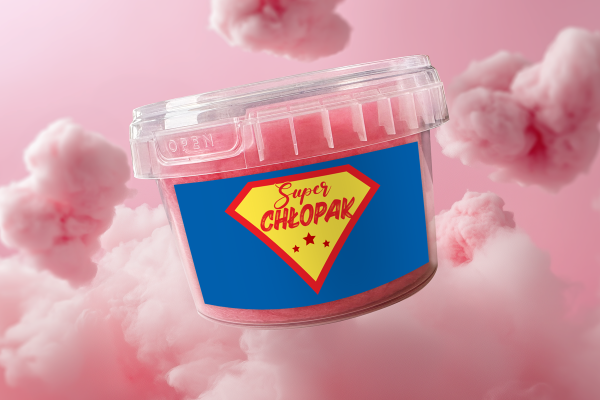 Wata cukrowa - Prezent na Dzień Chłopaka - Wzór 2 - Super chłopak