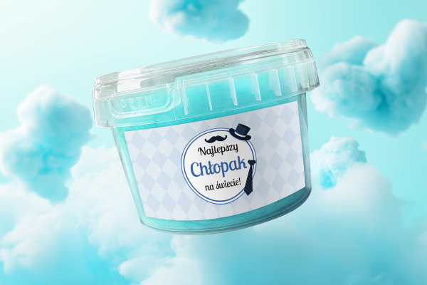 Wata cukrowa - Prezent na Dzień Chłopaka - Wzór 3 - Najlepszy chłopak