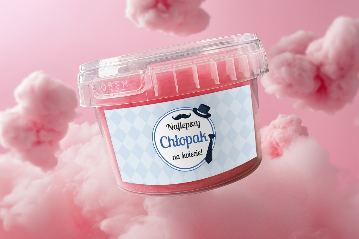 Wata cukrowa - Prezent na Dzień Chłopaka - Wzór 3 - Najlepszy chłopak