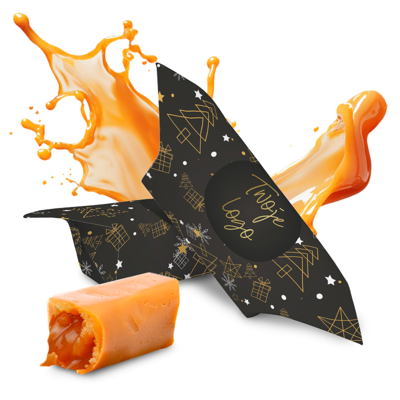 Krówki Świąteczne personalizowane 1KG - Wzór 1