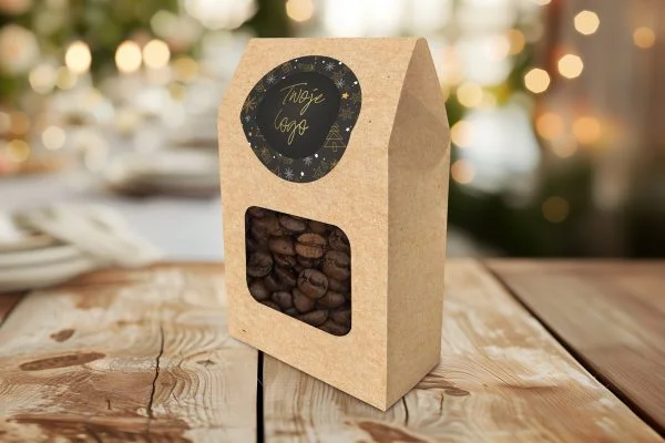 Kawa 20 g - Prezent na Święta - Twój projekt, twoje logo - Złota Elegancja