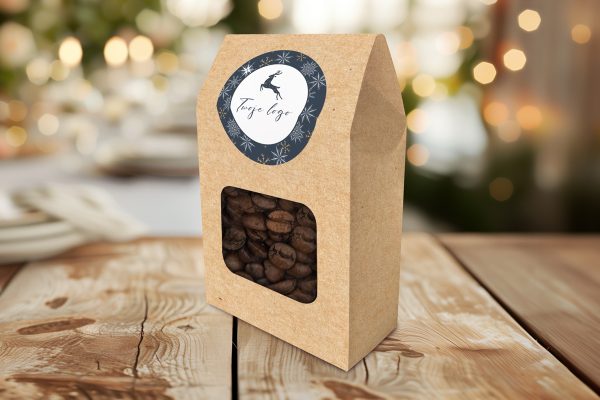 Kawa 20 g - Prezent na Święta - Twój projekt, twoje logo - Renifer wśród gwiazd
