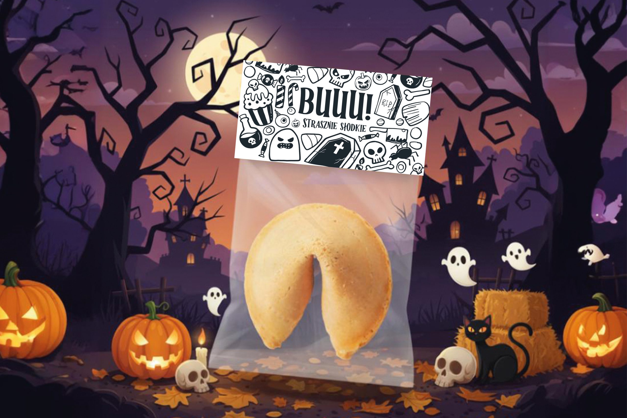 Ciasteczko z wróżbą - Słodycze na Halloween - Buu, Strasznie słodkie