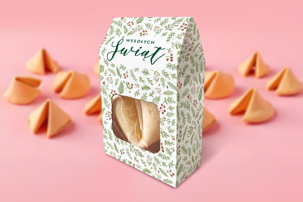 Ciasteczko z wróżbą w pudełeczku - Prezent na Święta - Ostrokrzew