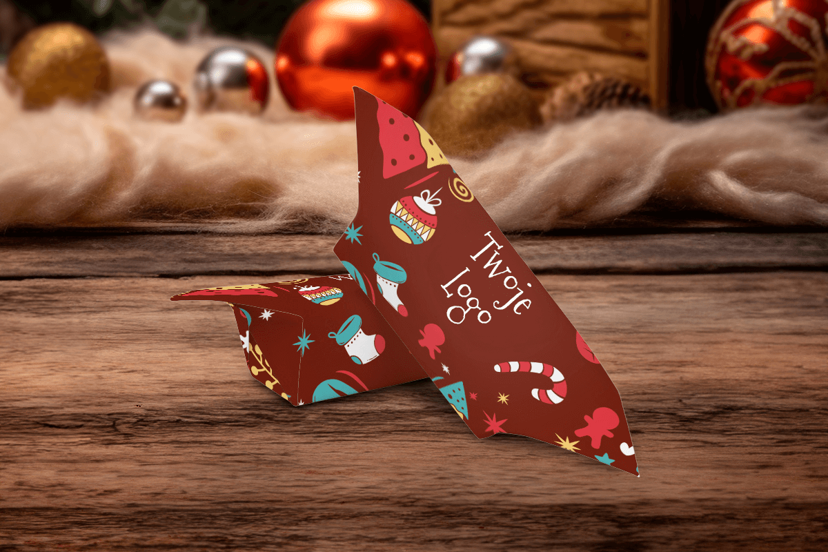 Świąteczne Krówki - 1 KG - Twój projekt, twoje logo - Wzór 6 - Ozdoby świąteczne