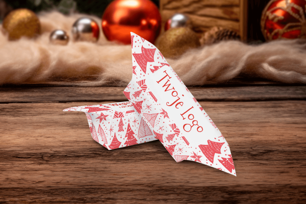 Świąteczne Krówki - 1 KG - Twój projekt, twoje logo - Wzór 8 - Czerwone choinki