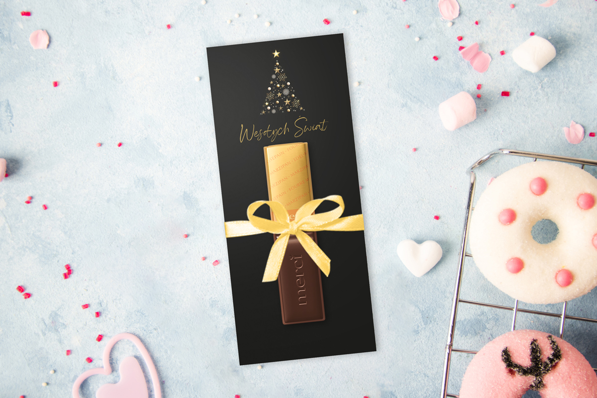 Świąteczna Czekoladka Merci - Wzór 3 - Choinka