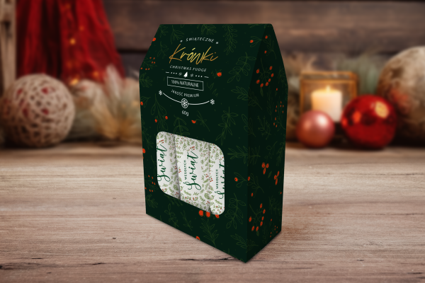 Prezent na Święta - Krówki w pudełeczku - Wzór 2