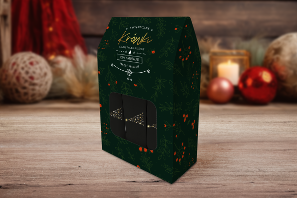 Prezent na Święta - Krówki w pudełeczku - Wzór 3