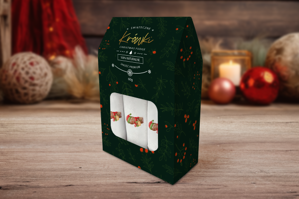 Prezent na Święta - Krówki w pudełeczku - Wzór 5