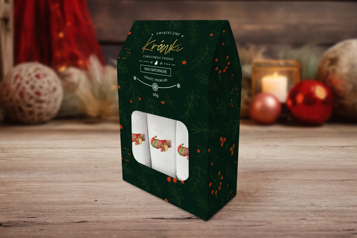 Prezent na Święta - Krówki w pudełeczku - Wzór 5