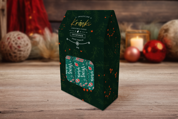 Prezent na Święta - Krówki w pudełeczku - Wzór 7