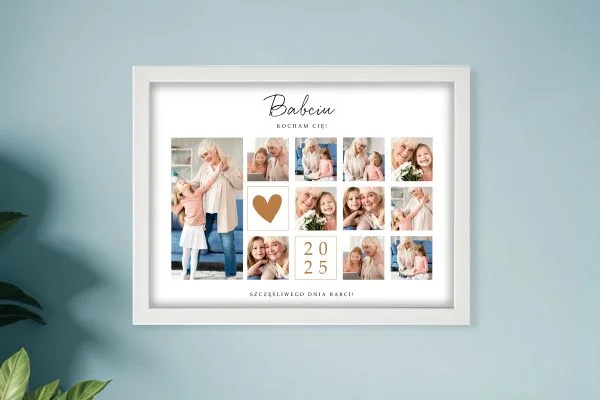 Kolaż - Prezent na Dzień Dziadka - Geometryczna Miłość