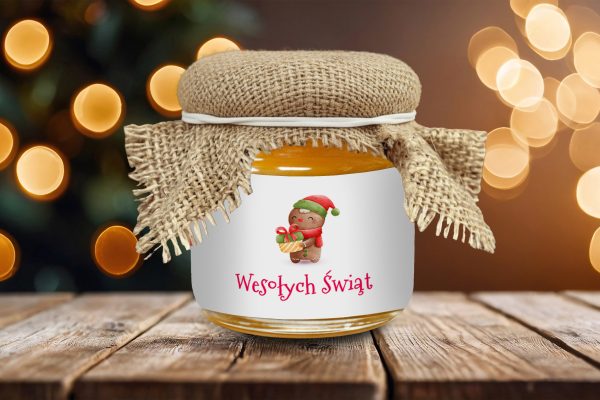 Miodek z jutą - Prezent na Mikołajki - Wzór 5 - Pierniczek