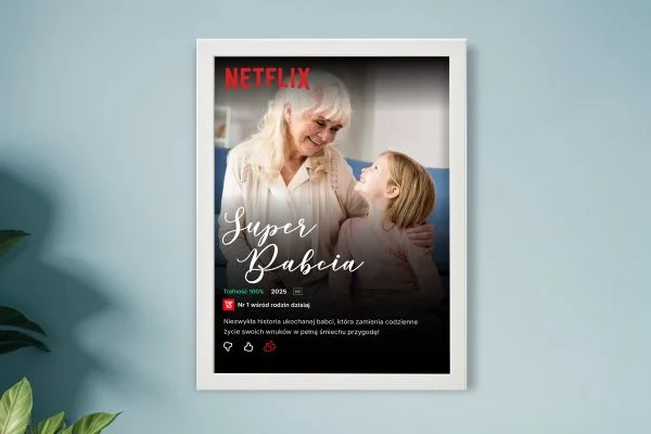 Personalizowana okładka - Prezent na Dzień Babci - Netflix - Plakat