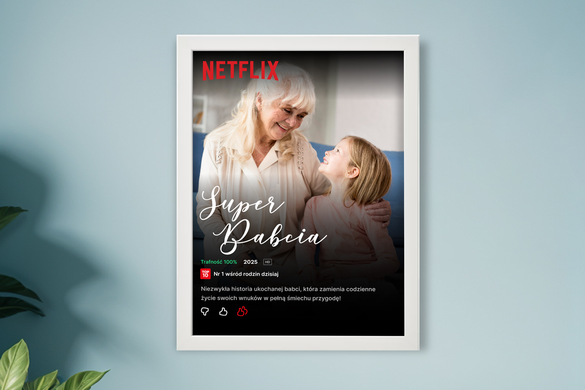 Personalizowana okładka - Prezent na Dzień Babci - Netflix - Plakat