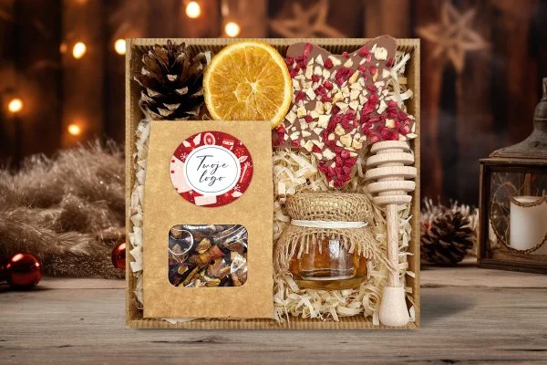 Zestaw Świąteczny - Słodka chwila - Twój projekt, twoje logo - Wzór 1 - Świąteczne Prezenty