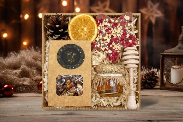 Zestaw Świąteczny - Słodka chwila - Twój projekt, twoje logo - Wzór 2 - Złota Elegancja