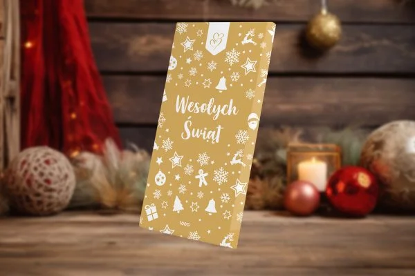 Czekolada Świąteczna - Wzór 1 - Złote Święta