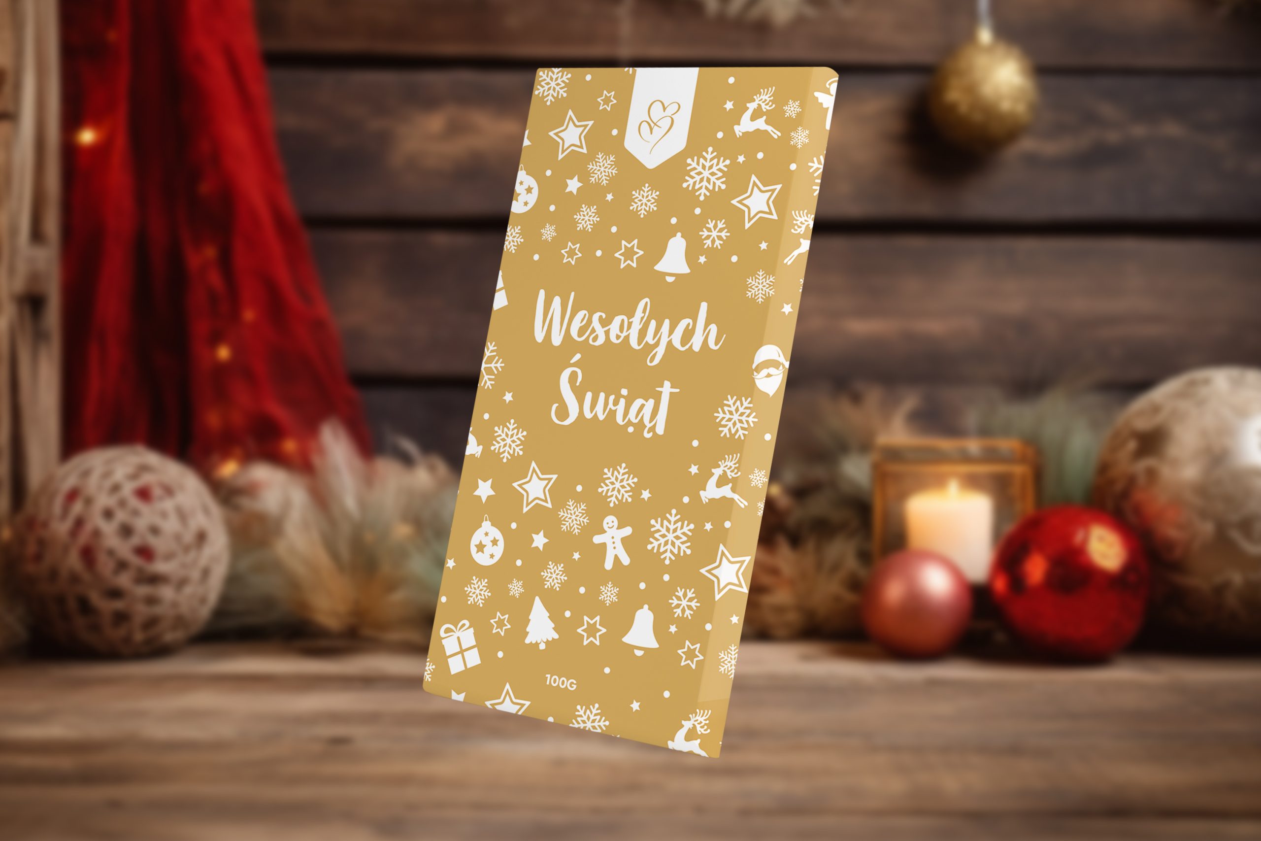 Czekolada Świąteczna - Wzór 1 - Złote Święta