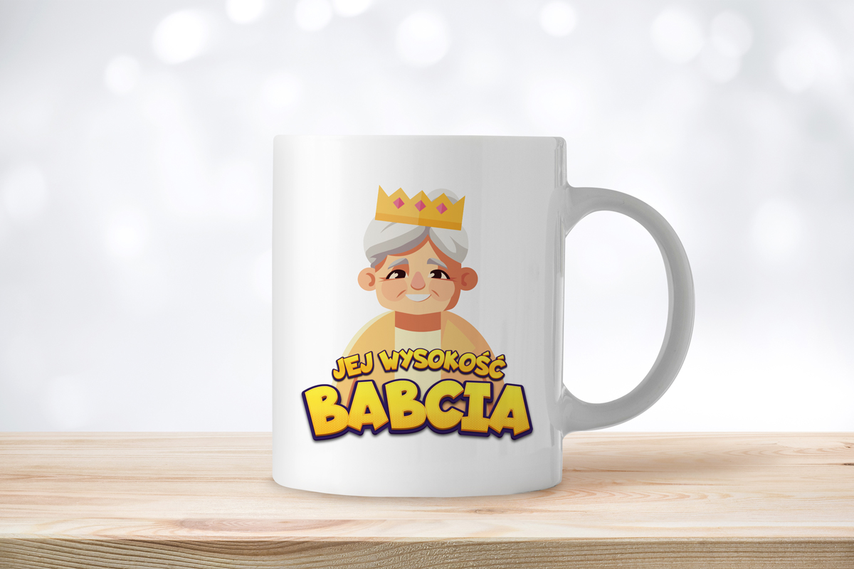 Kubek - Prezent na Dzień Babci i Dziadka - Wzór 1 - Jej wysokość babcia